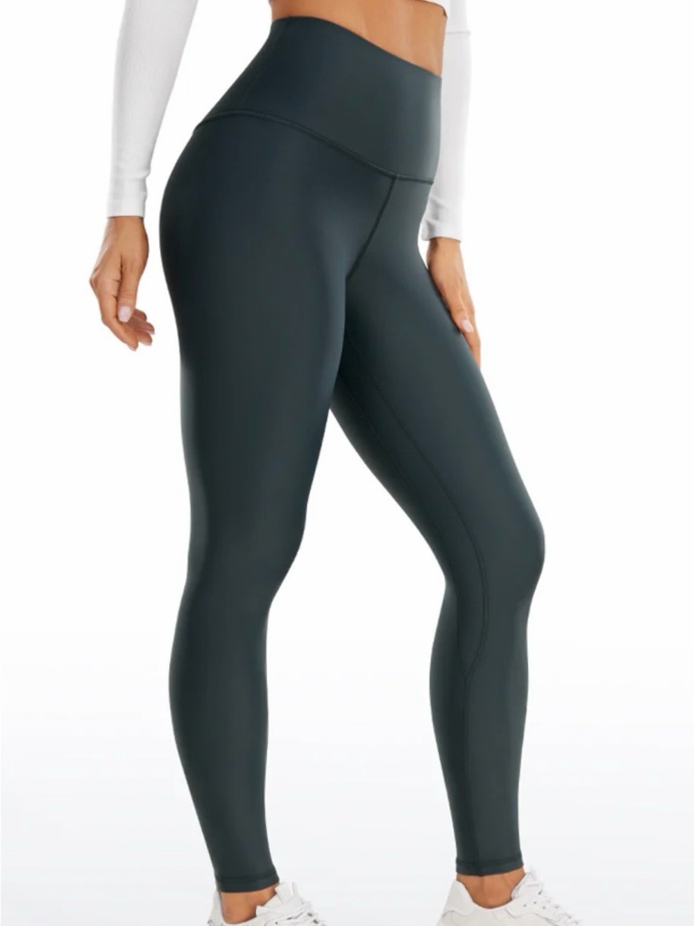 CRZ YOGA Hugged Feeling High-Waist Sculpting Leggings - Melanite